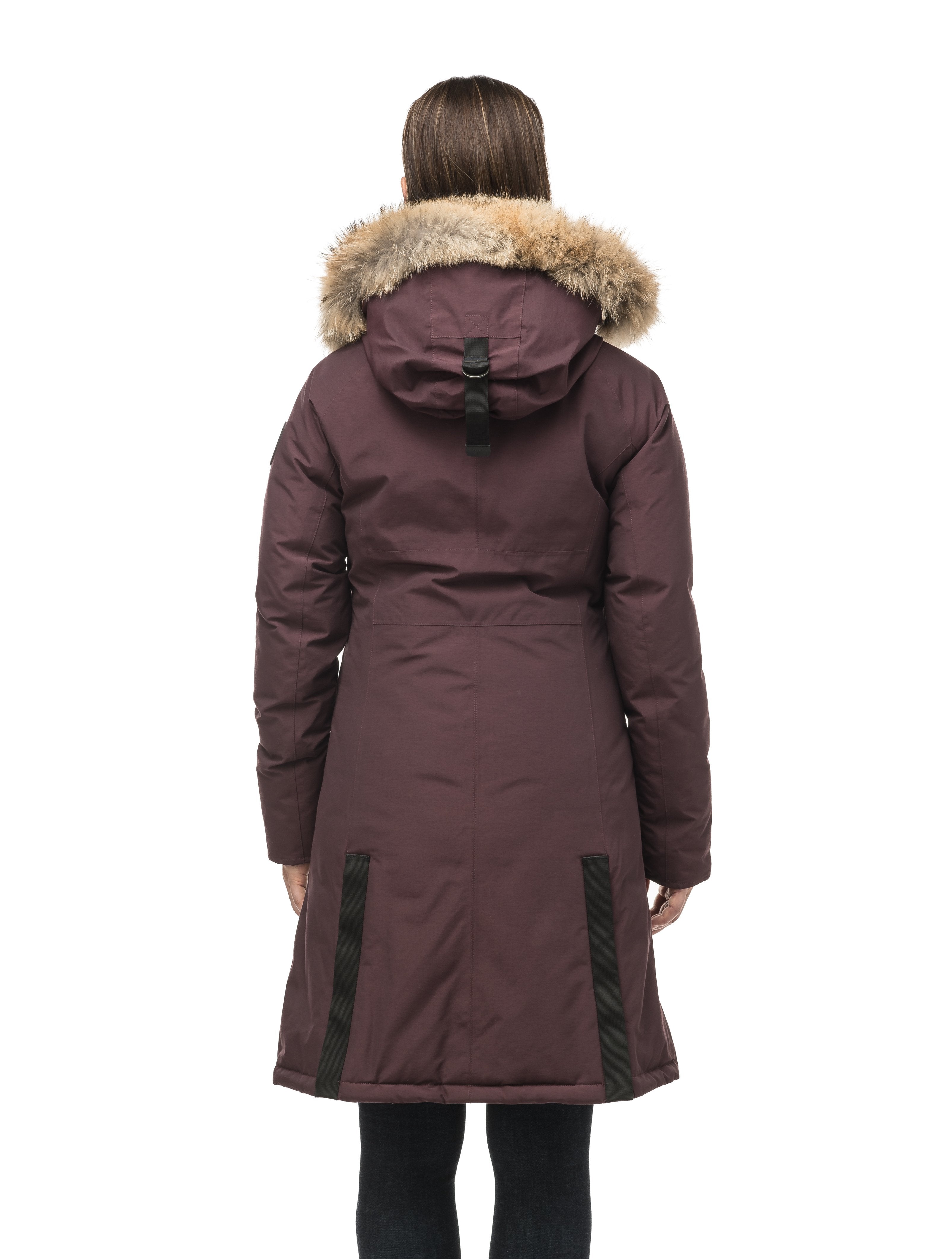 Fur trimmed parka womens online