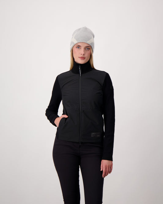 Antler Beanie in merino wool blend, antler knit motif on front, in Grey + Grey