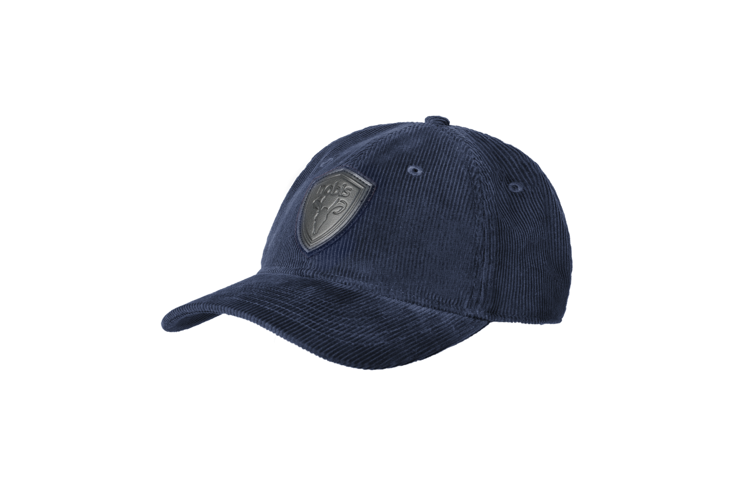 arter Unisex Tailored Ball Cap in 100% cotton corduroy, unstructured crown, curved brim, and leather strap back with metal buckle closure, in Navy