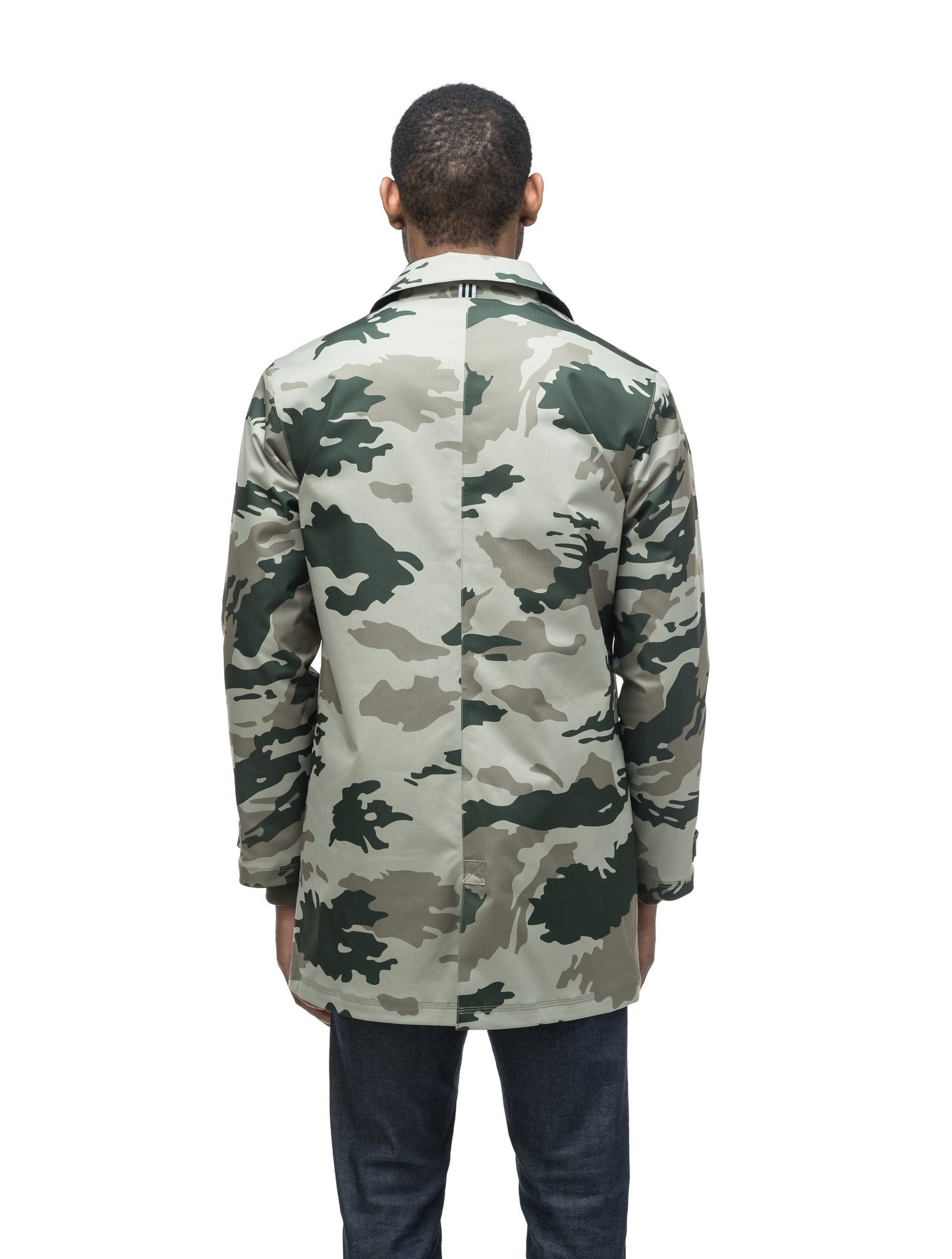 Men's Macintosh style raincoat in Army Green Camo