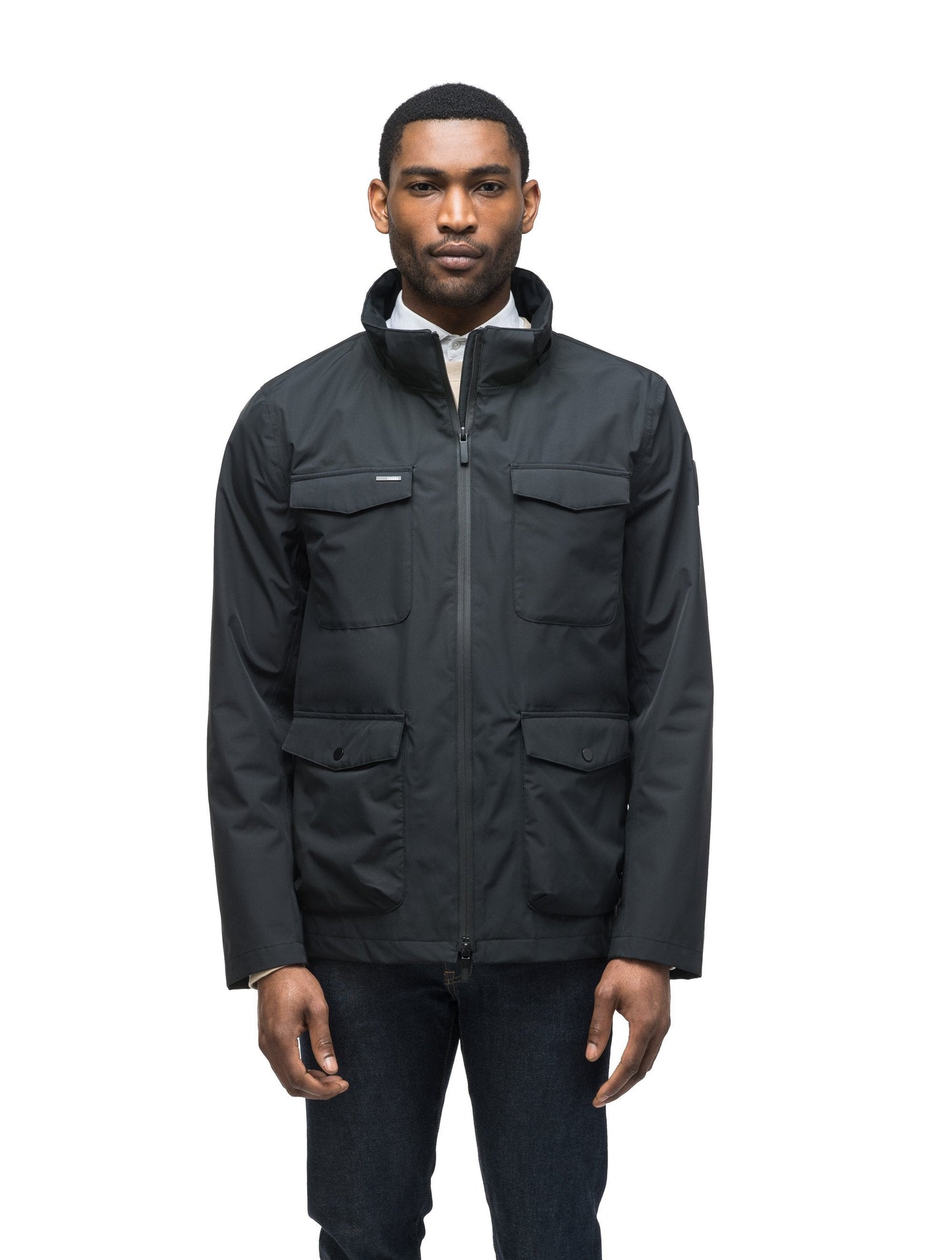 Men's waist length jacket in Black