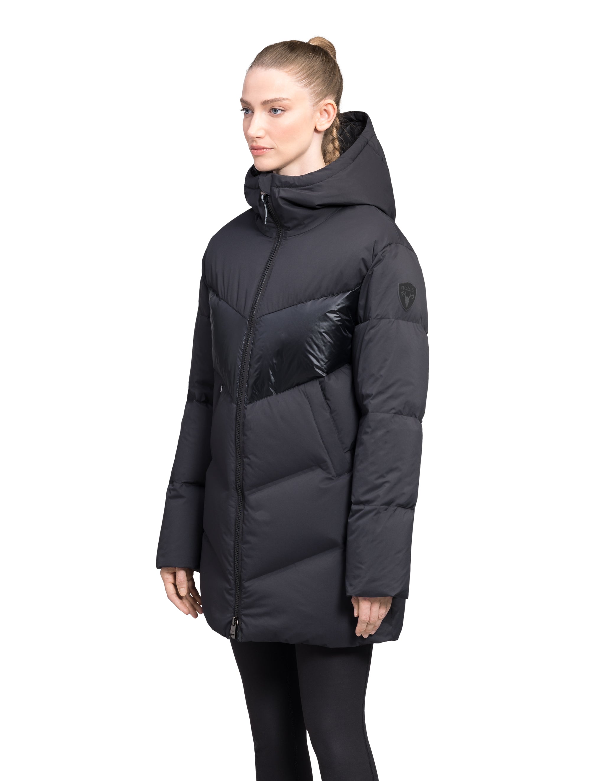 Women's thigh sale length puffer jacket