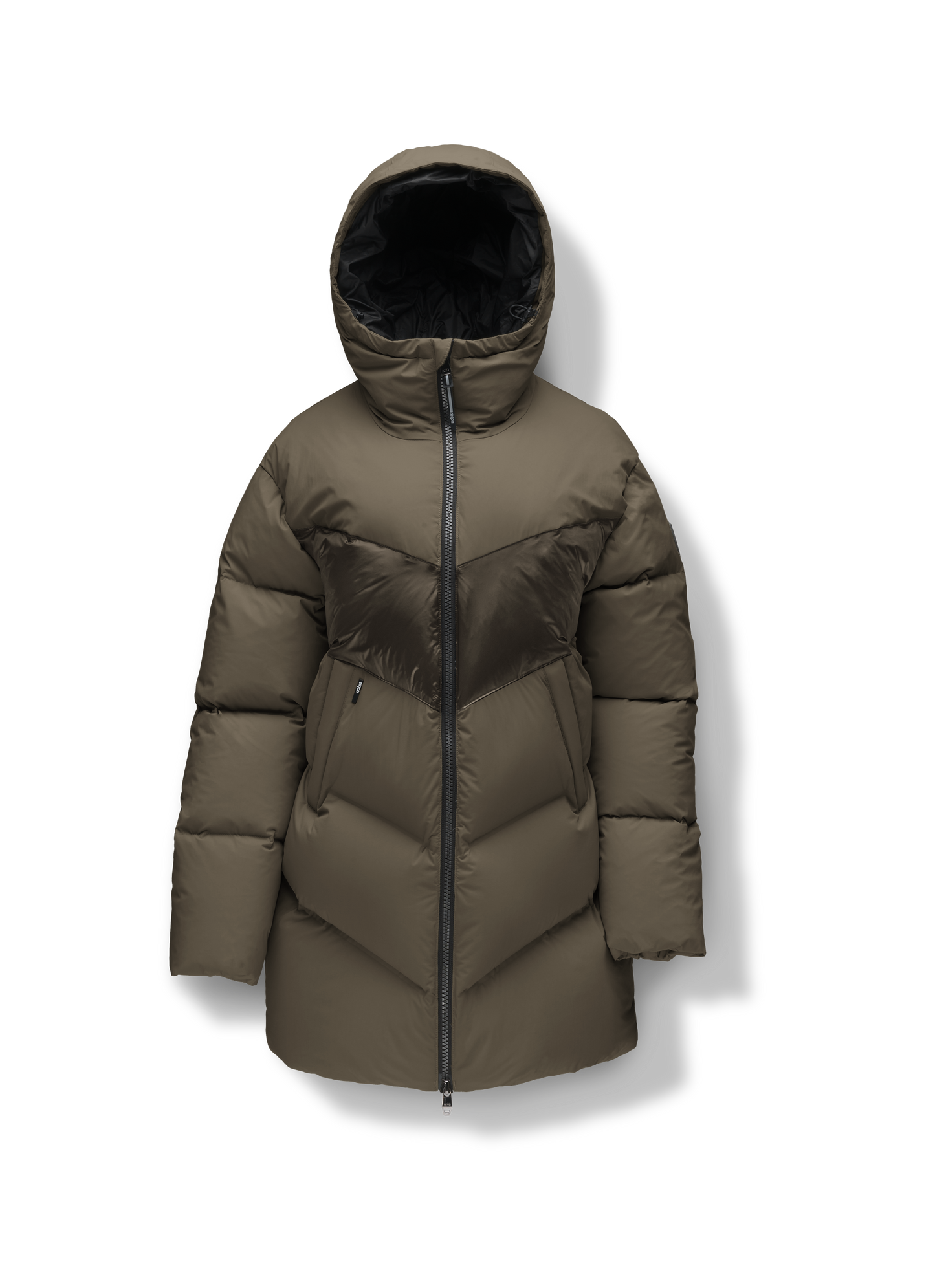 Chevron puffer coat on sale