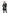 Women's classic trench coat that falls just above the knee in Black