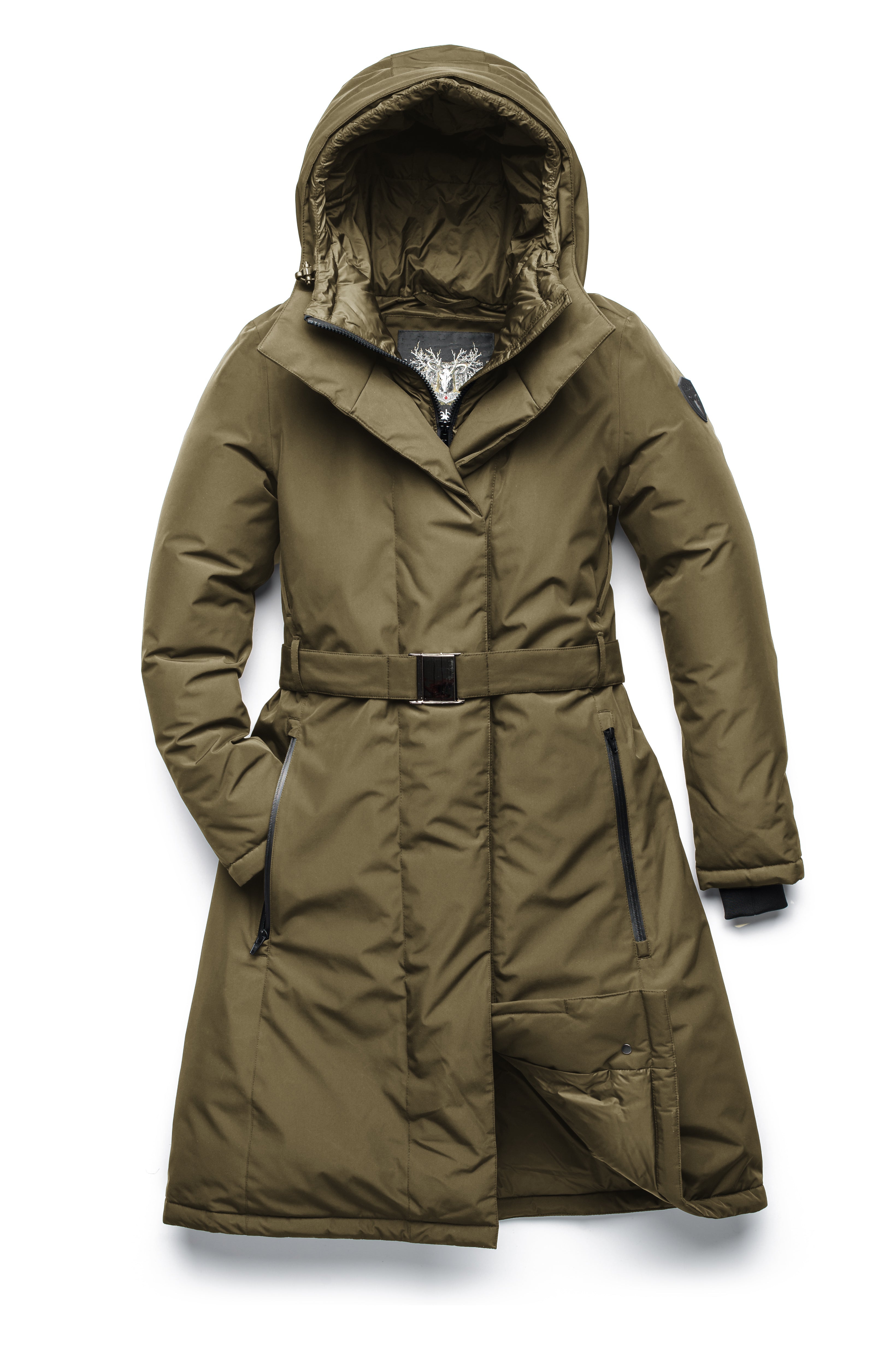 Lara Women s Belted Parka Fawn XXS