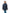 Kid's thigh high down coat with toggle closures in CH Navy