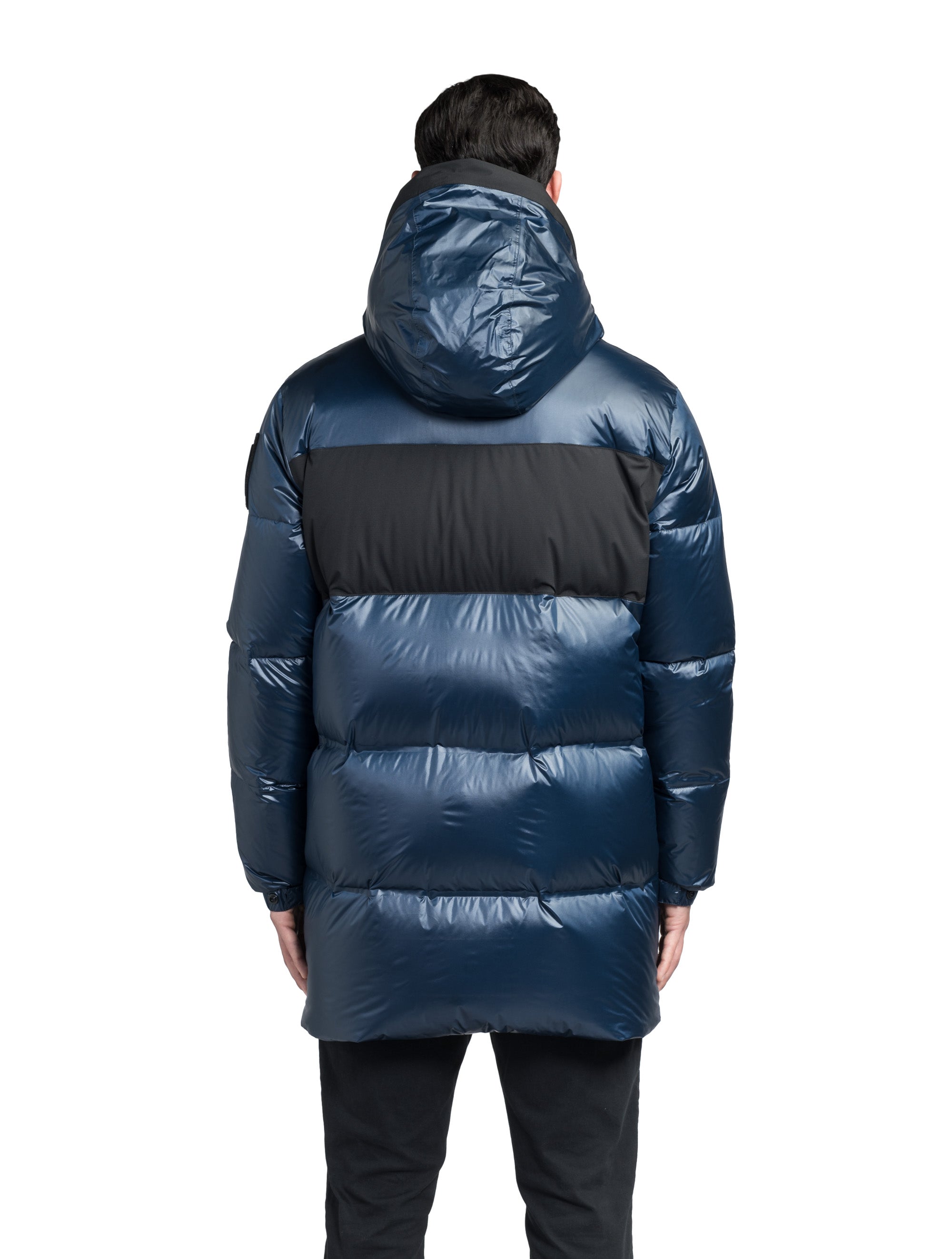 First Down Biggie reversible selling down jacket New York puffer L blue / black