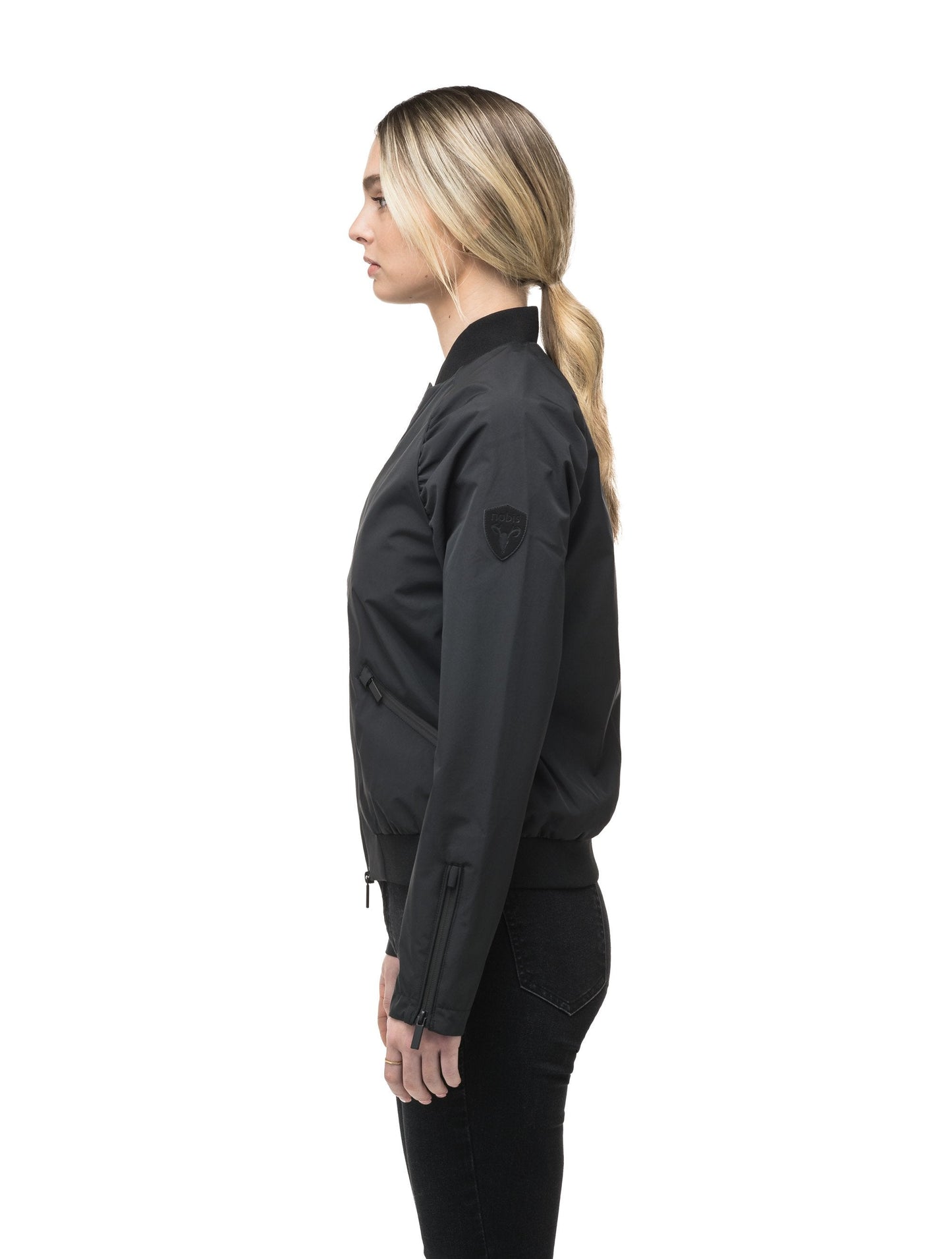 Women's classic bomber jacket called Phoebe in Black