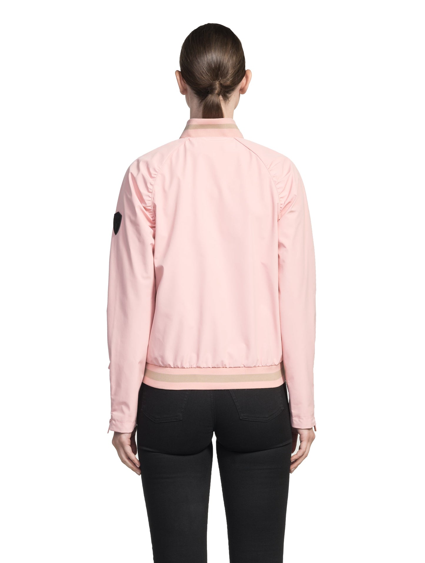 Women's classic bomber jacket called Phoebe in Shell Pink