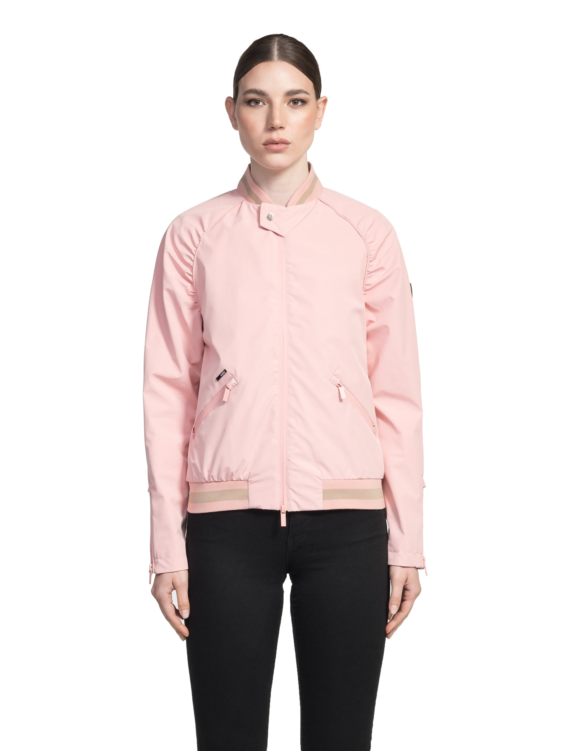 Women's classic bomber jacket called Phoebe in Shell Pink