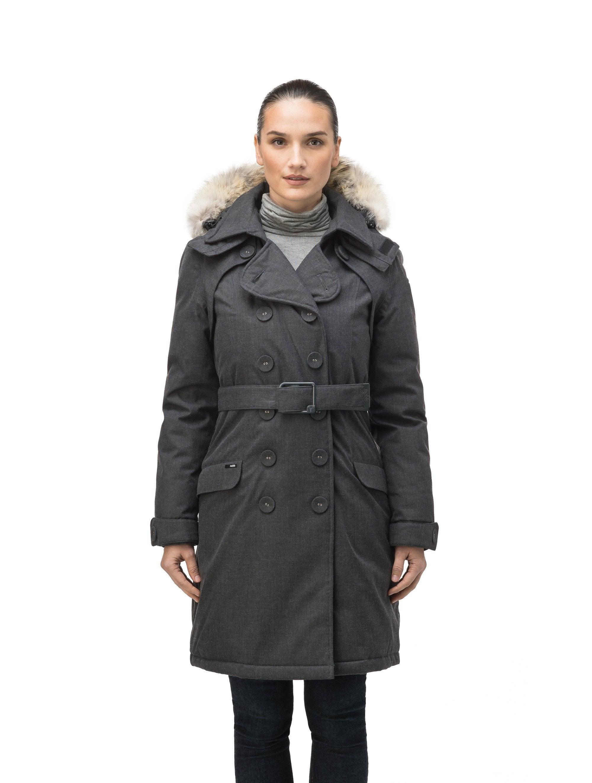 Charcoal peacoat online