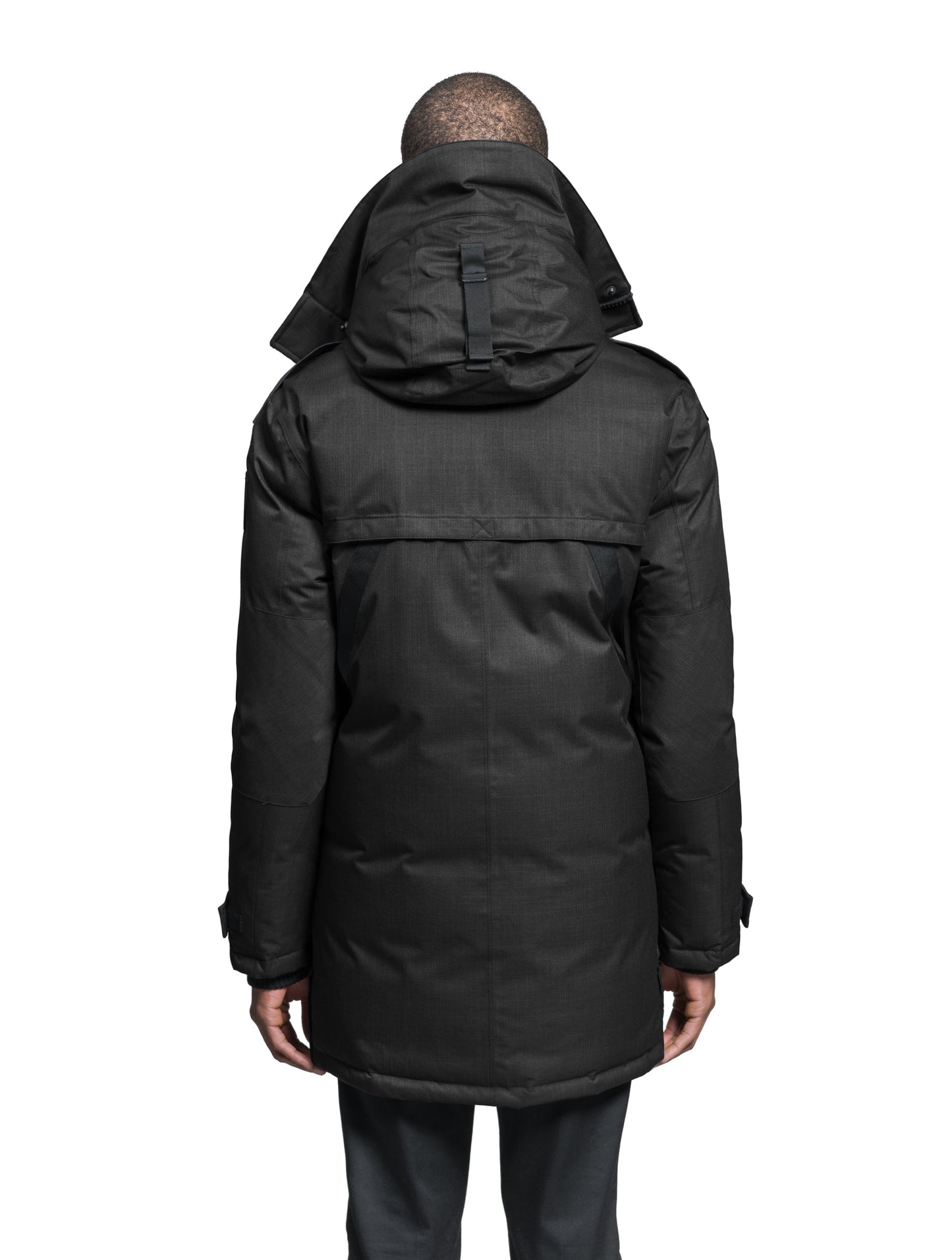 Men's Best Selling Parka the Yatesy is a down filled jacket with a zipper closure and magnetic placket in Black