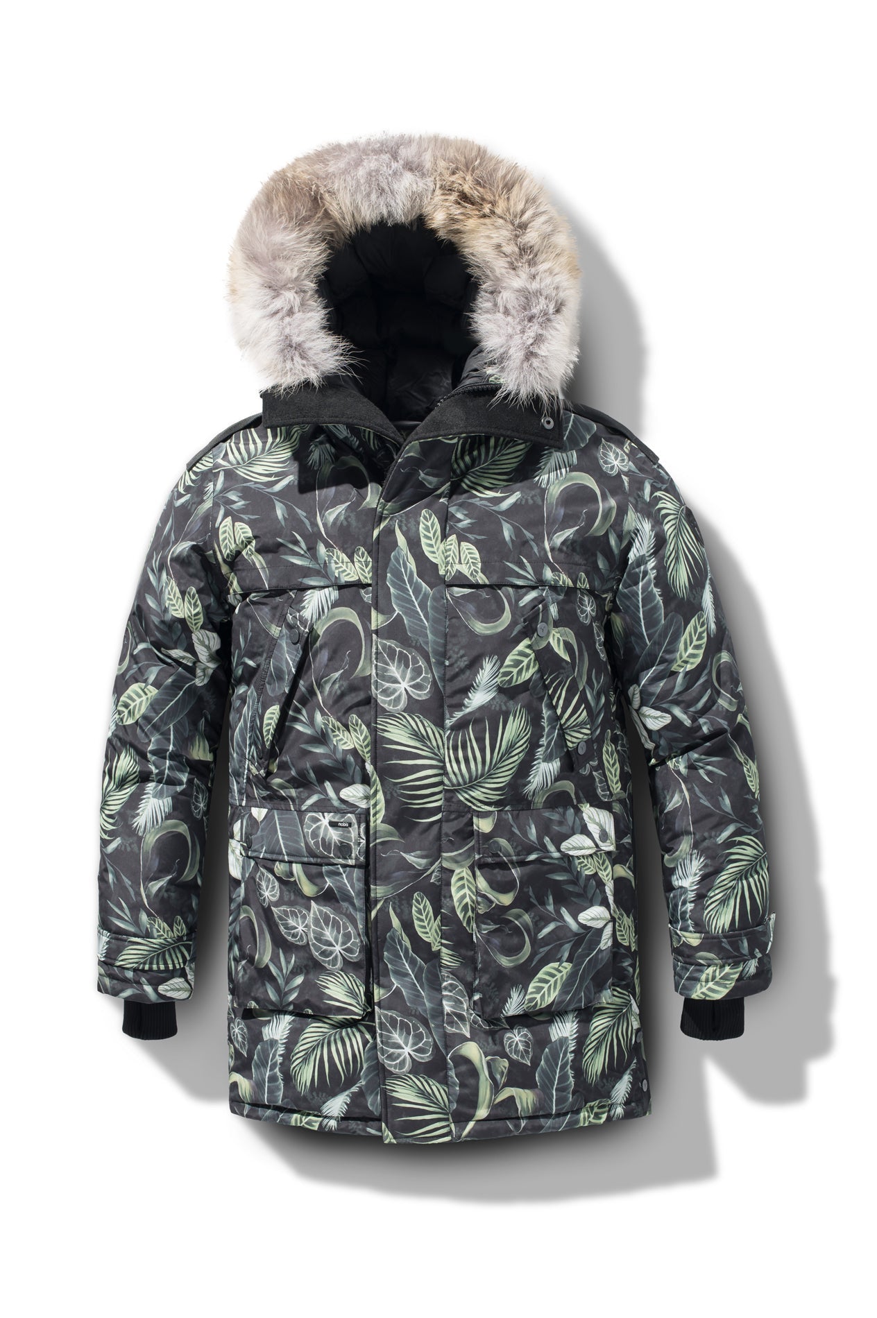 Men's Best Selling Parka the Yatesy is a down filled jacket with a zipper closure and magnetic placket in Foliage