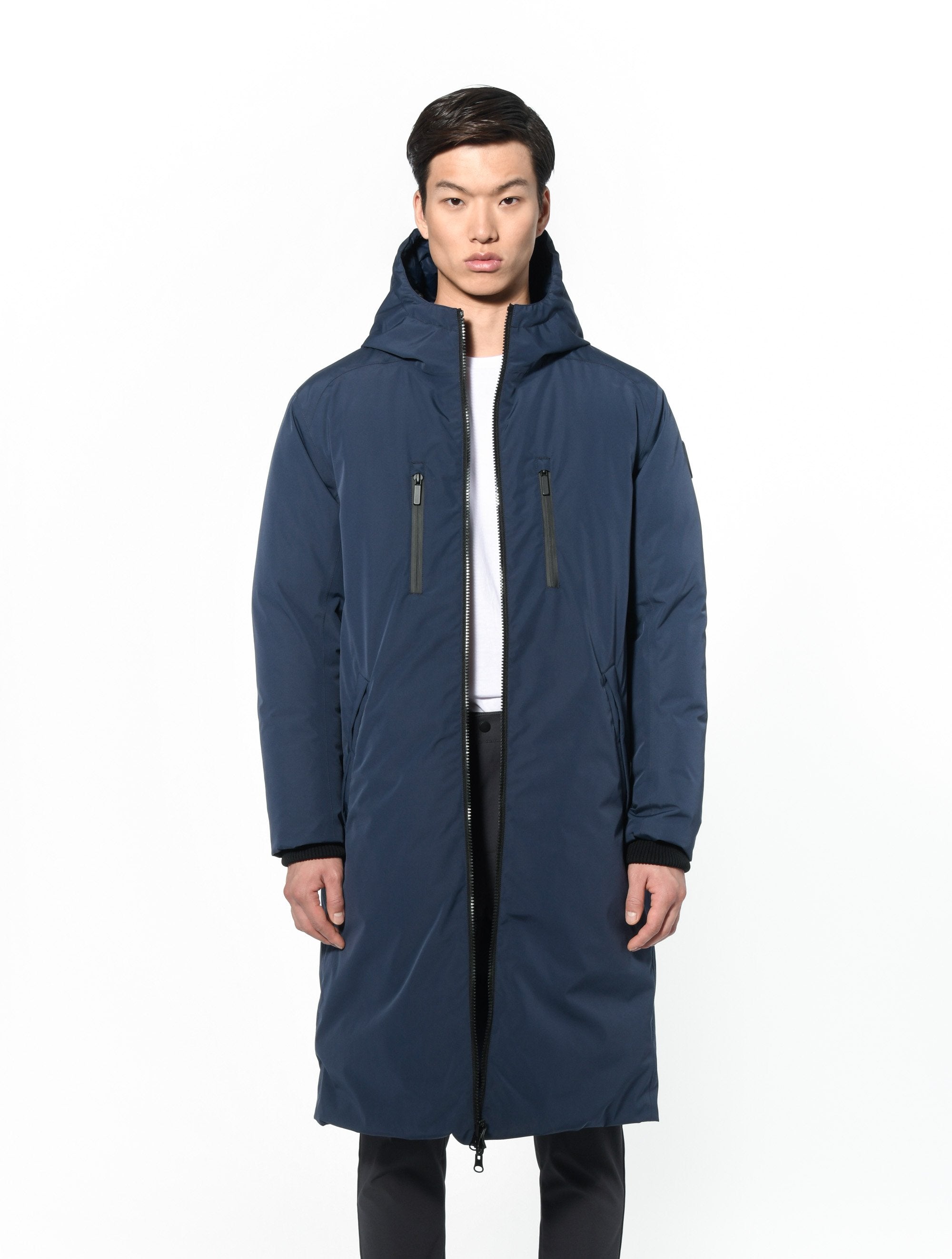 Knee length puffer best sale