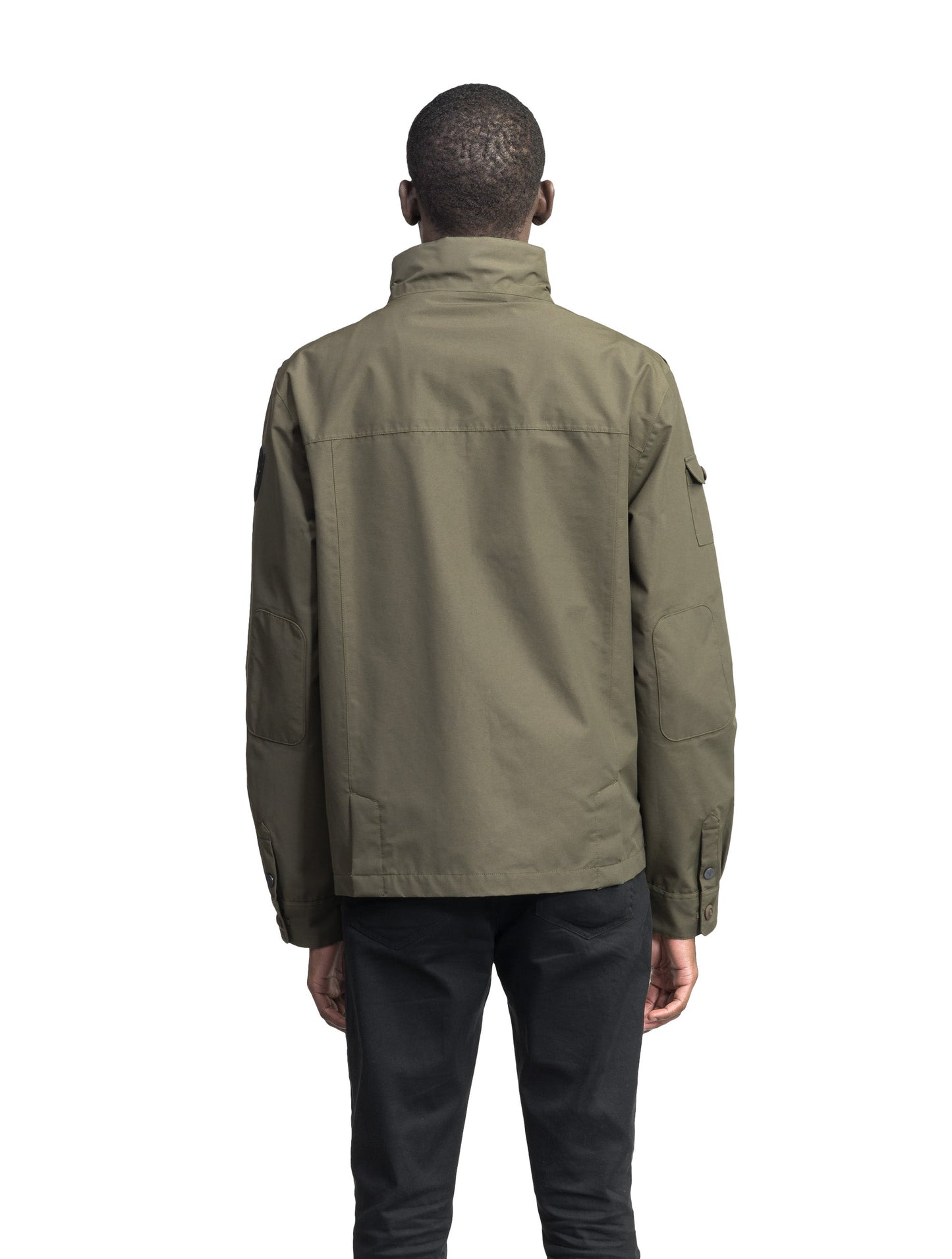Men's waist length military style jacket in Fatigue