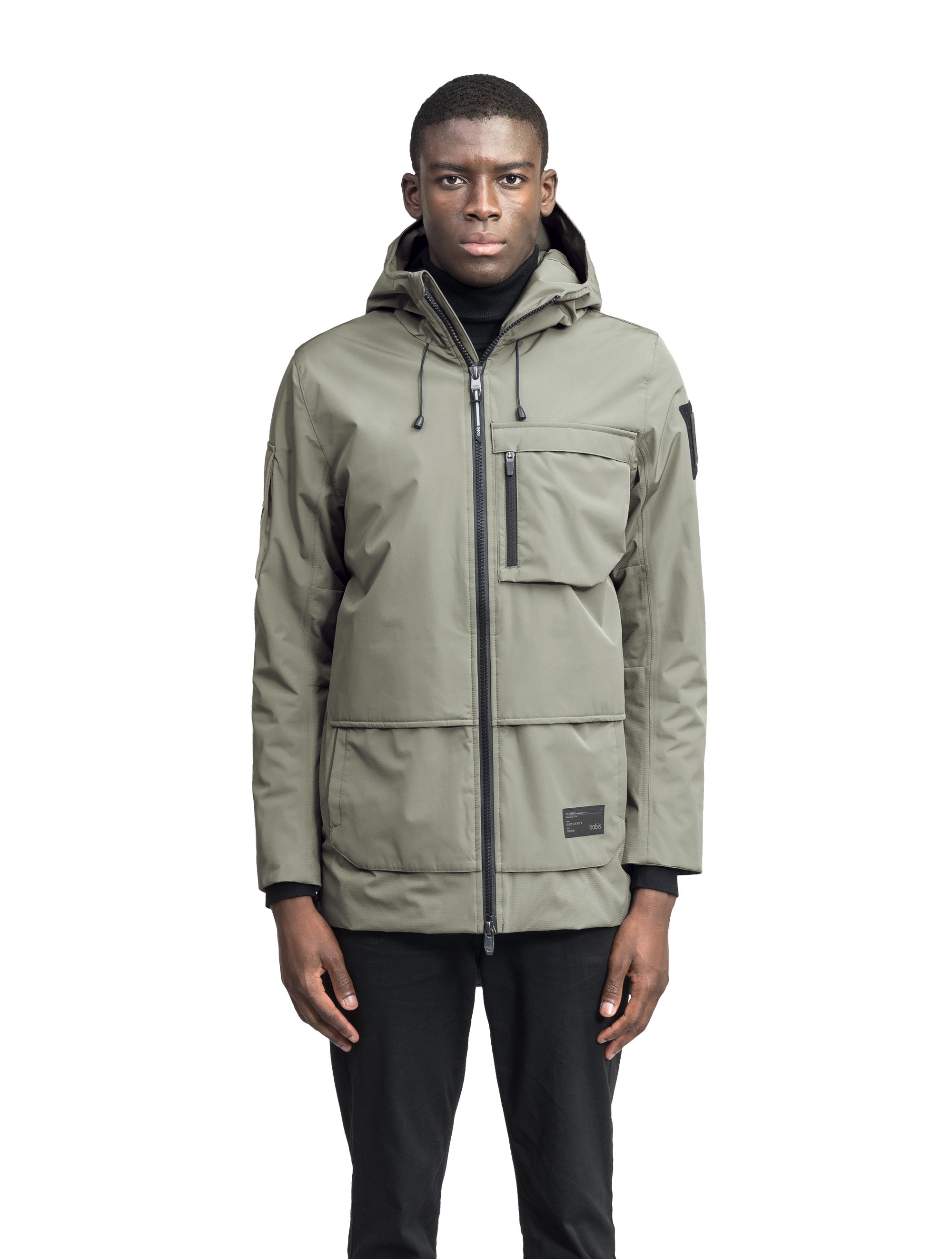 Stone island soft shell badge best sale hooded jacket