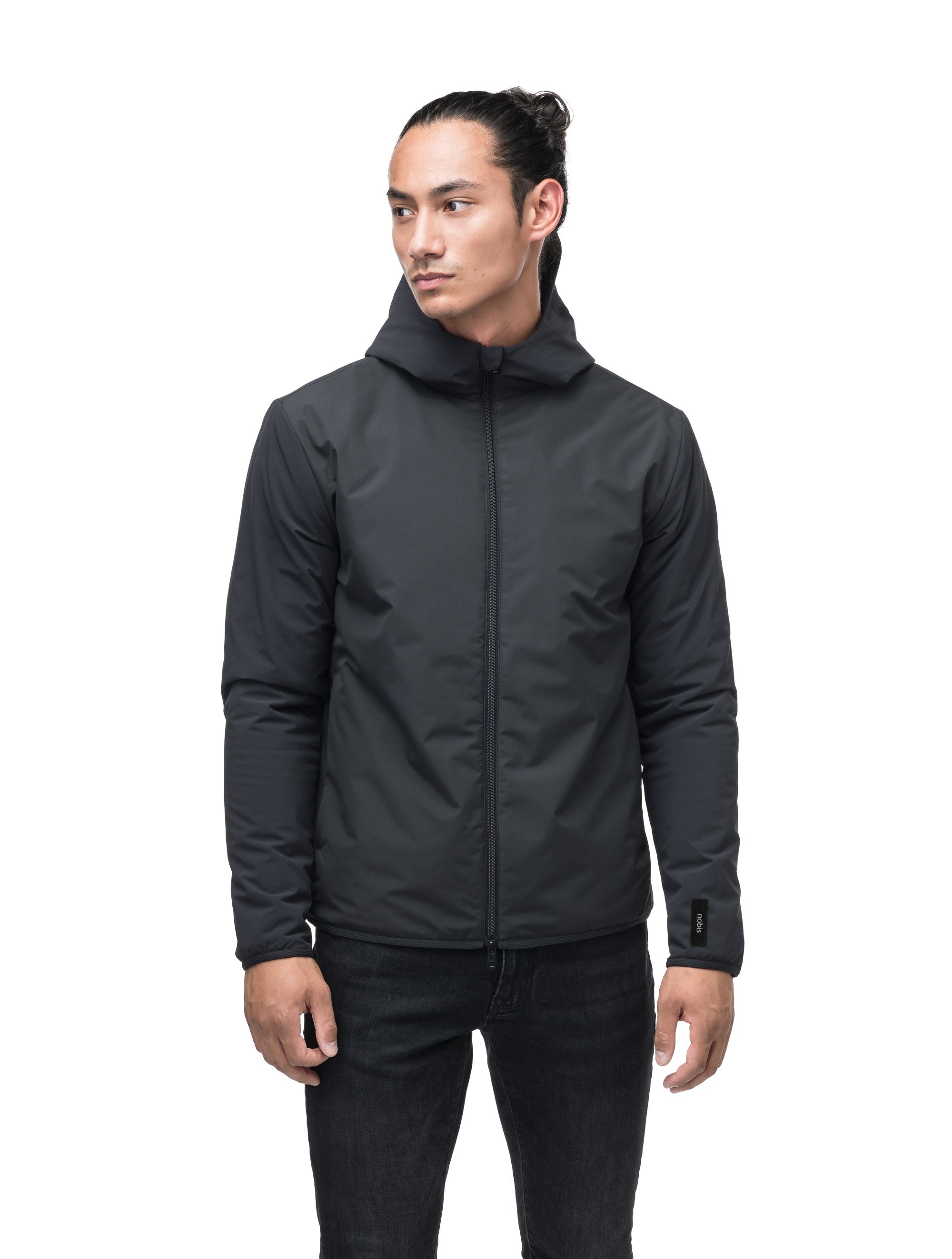 Men's layered jacket with hood hotsell