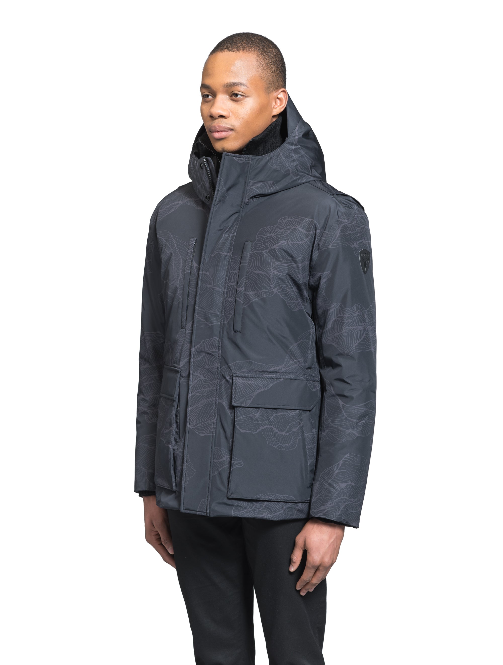 Black short parka clearance coat