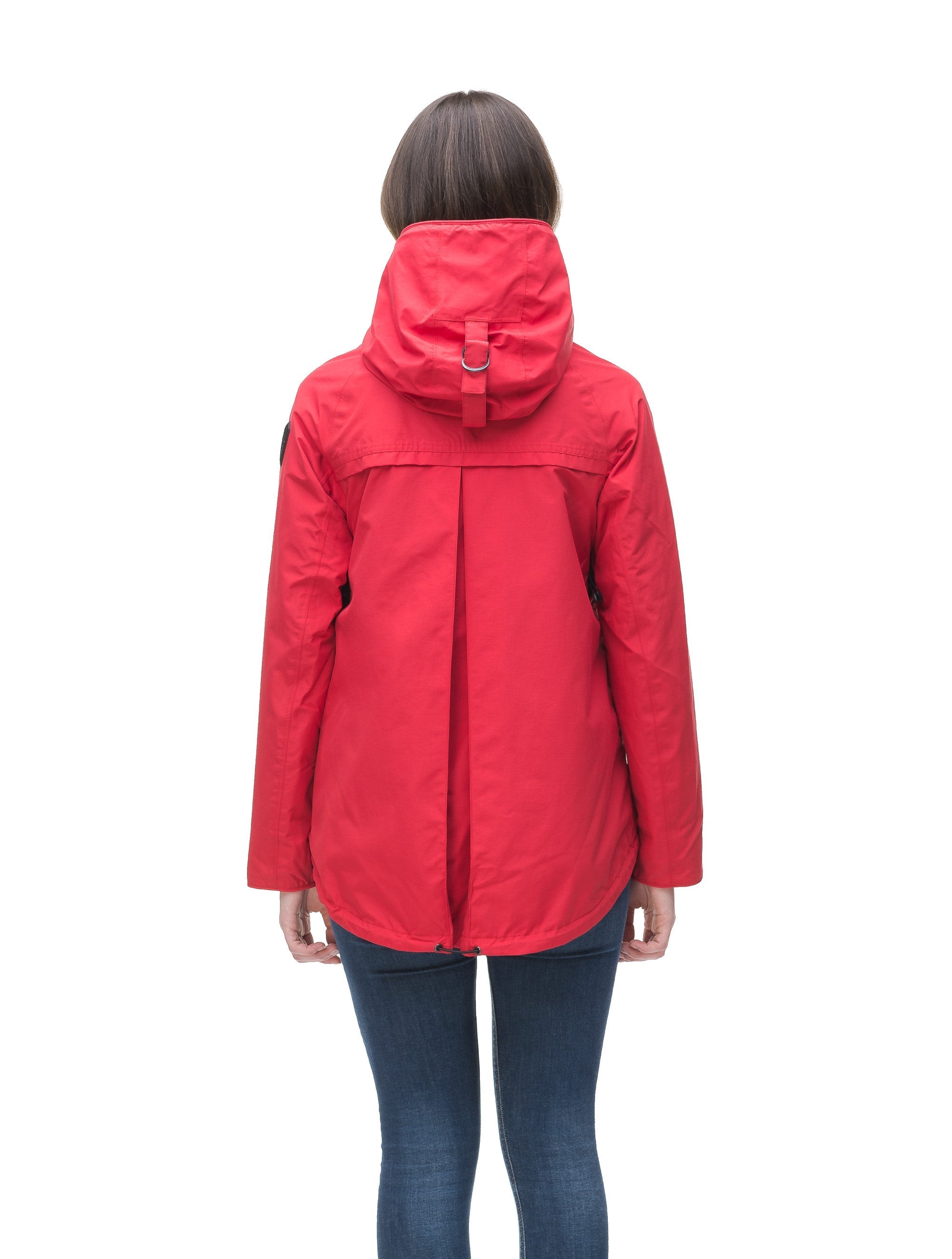 Womens red rain jacket sales with hood