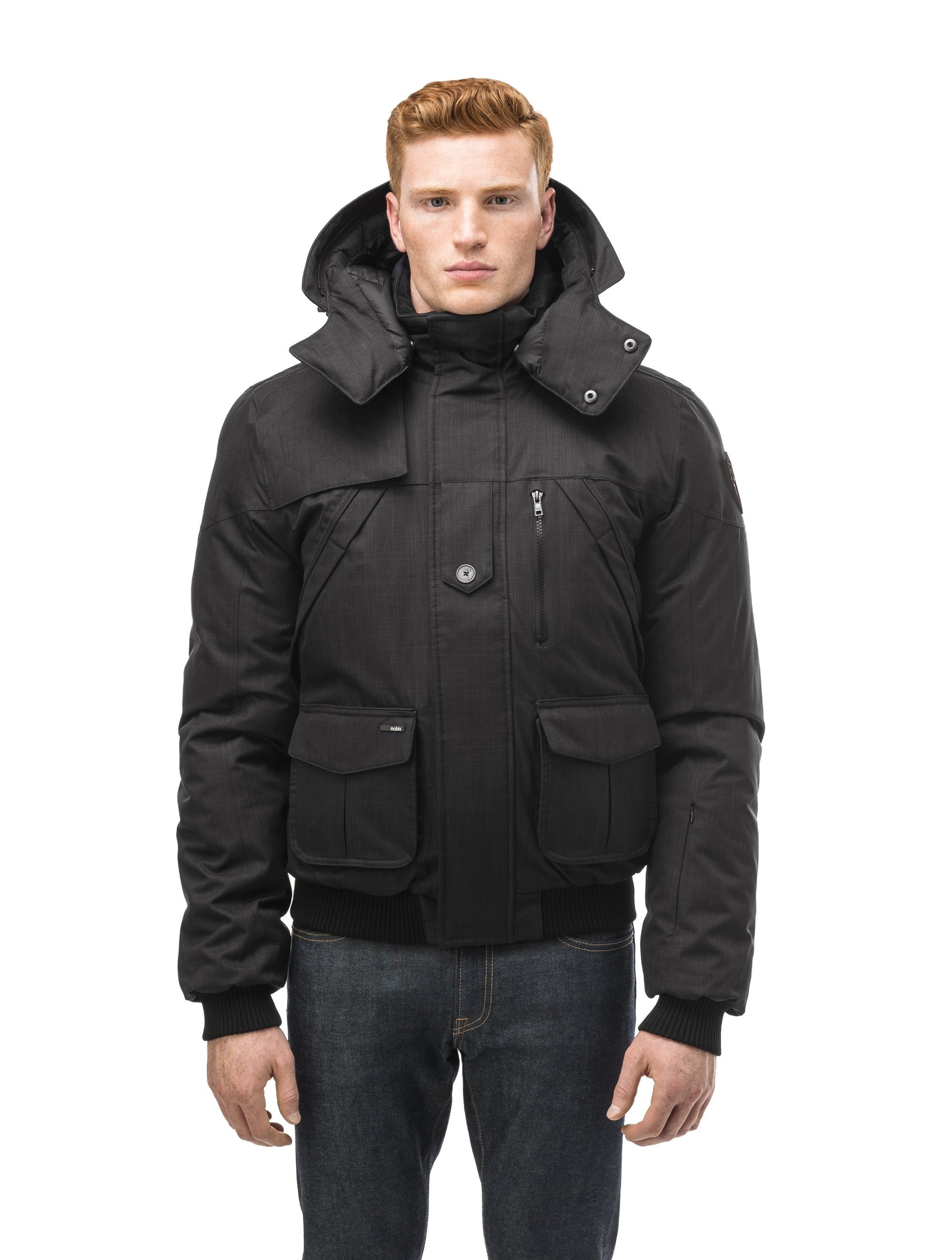 Down bomber jacket sales mens