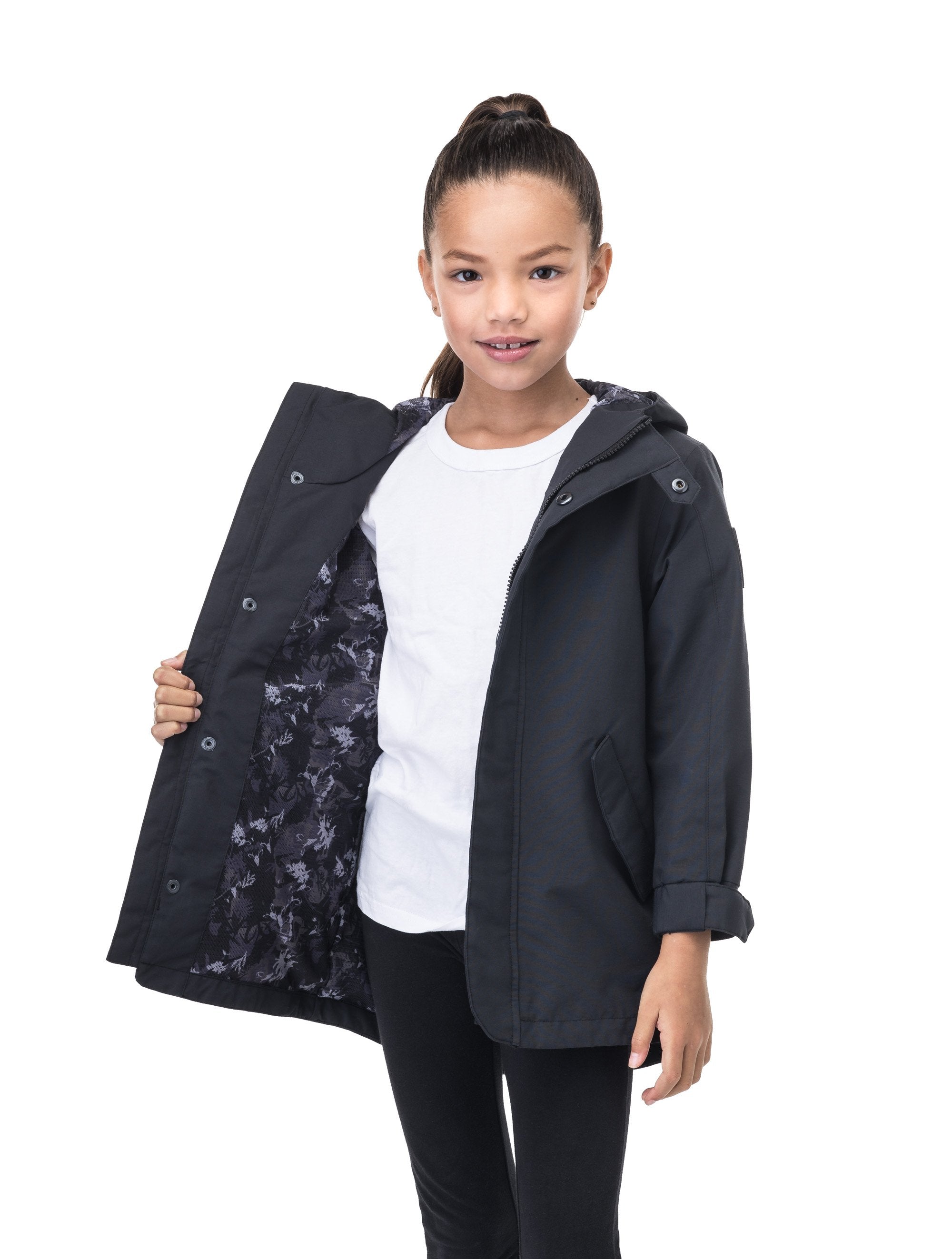 Kids black sale rain coat