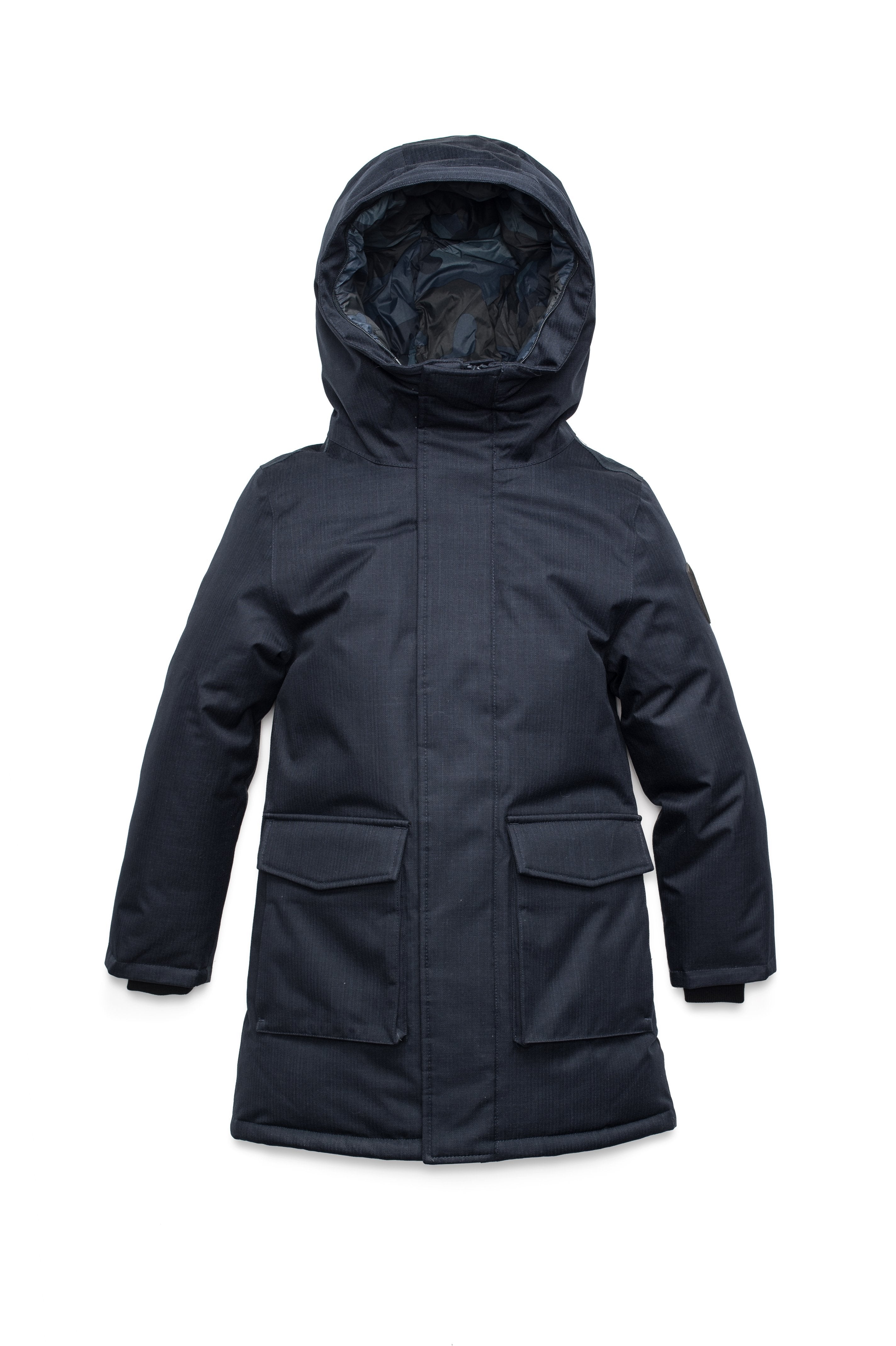 Boys parka with fur 2024 hood