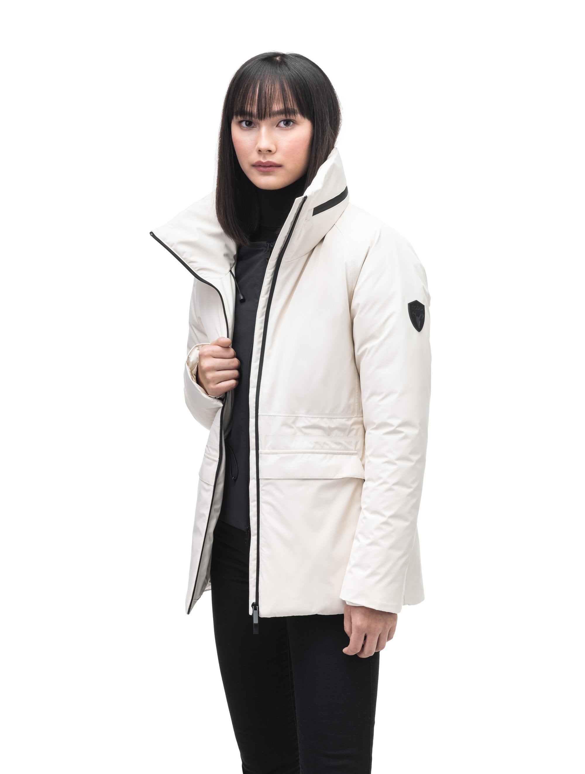 Ladies short sale hooded jacket