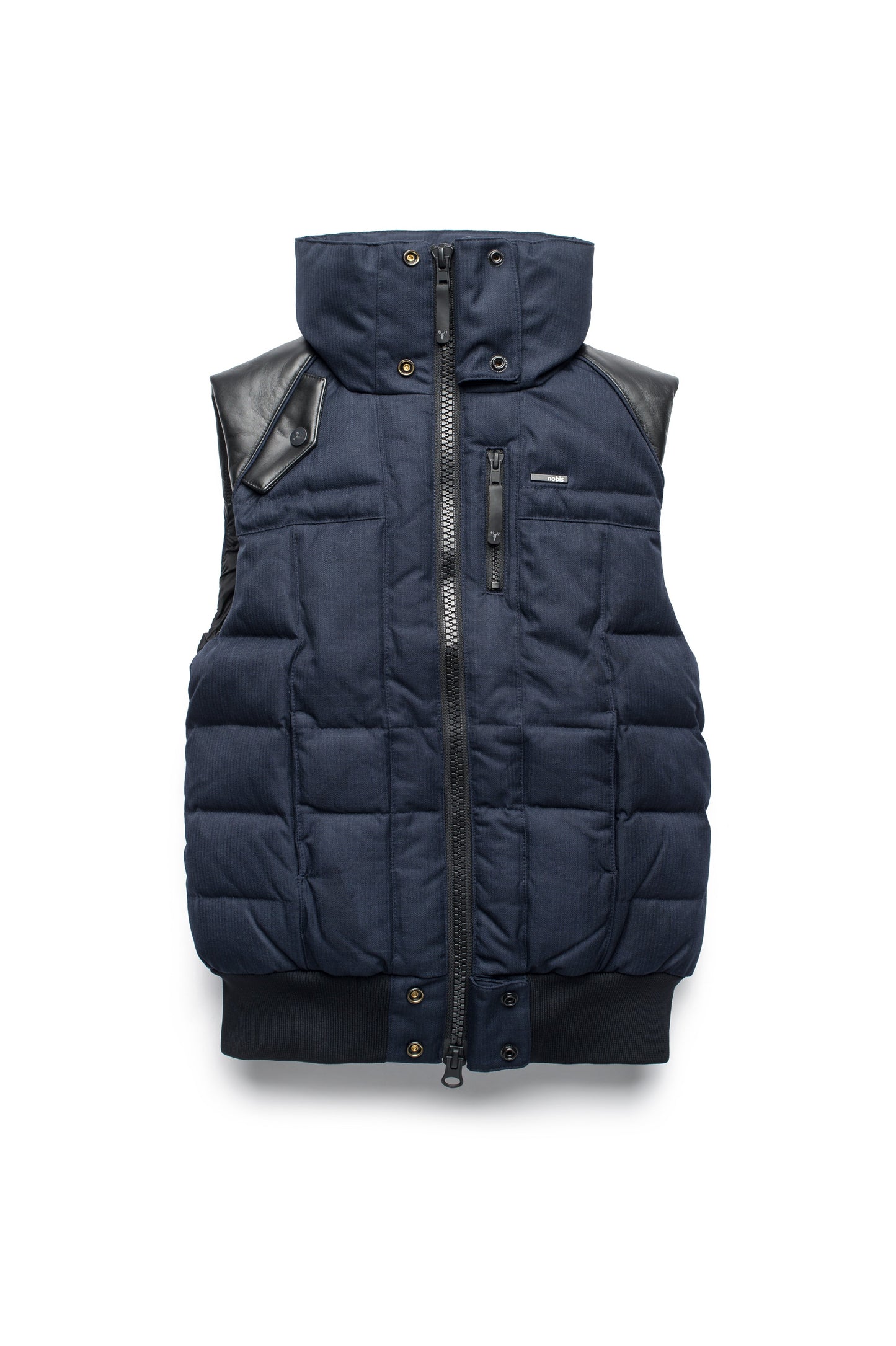 Women's puffer vest with quilting detail in CH Navy