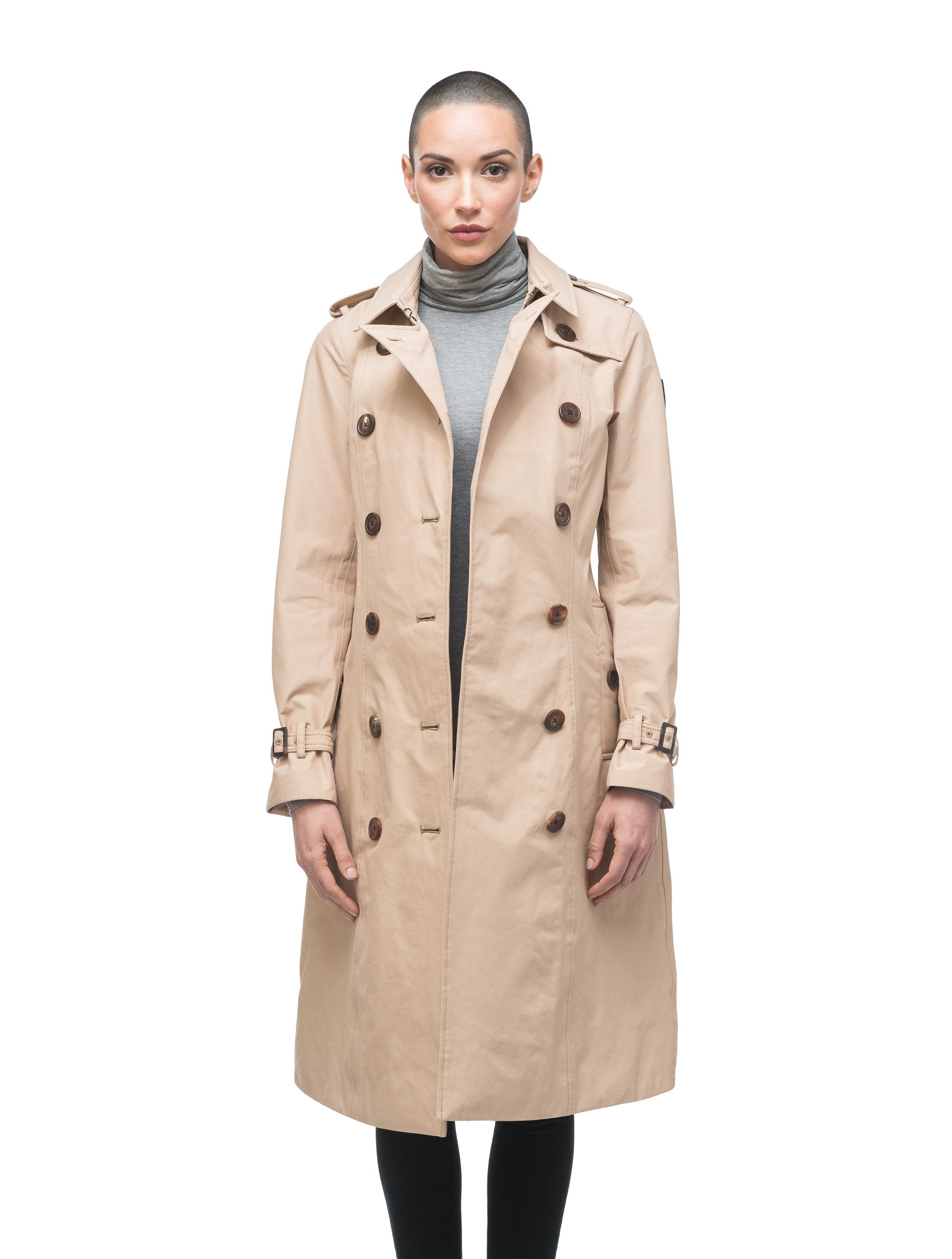 Knee length clearance trench coat womens