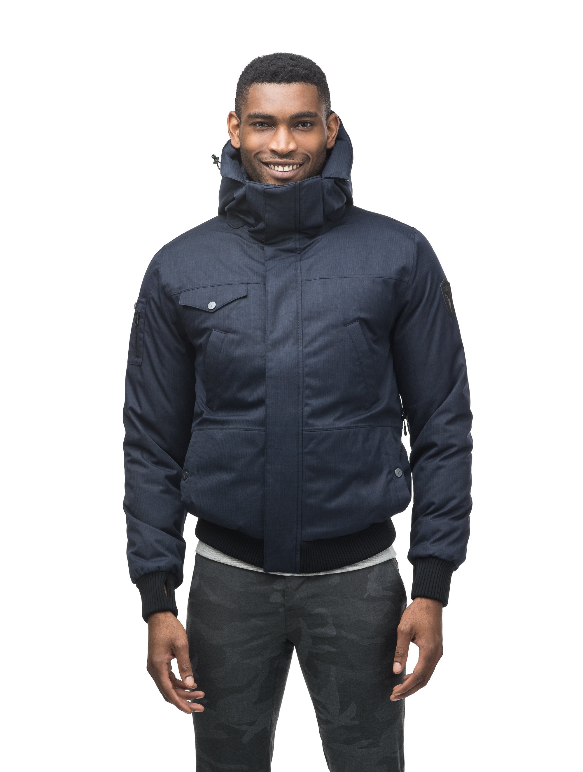 J.Crew Suede Bomber Jacket In Navy in Blue for Men | Lyst