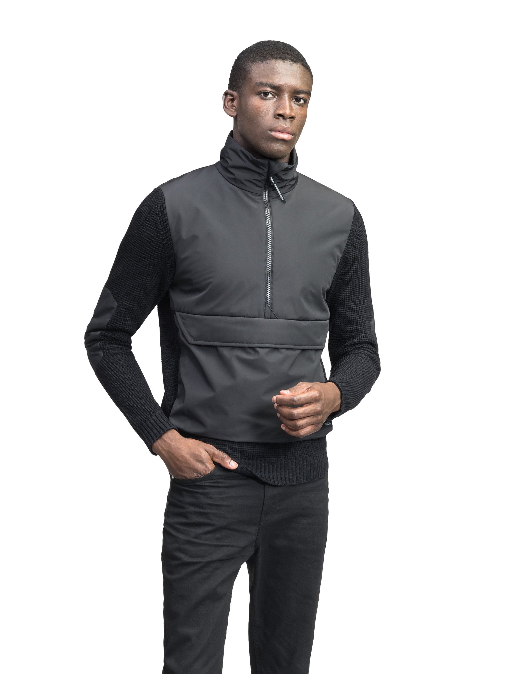 Men's Micro Lightweight Half Zip Fleece - Black